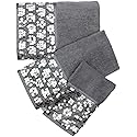 Popular Bath Sinatra Modern 3-Piece Bathroom Towel Set - Bath, Hand, and Wash Towels - Luxury Contemporary Decor With Bling Mosaic Glass Silver…