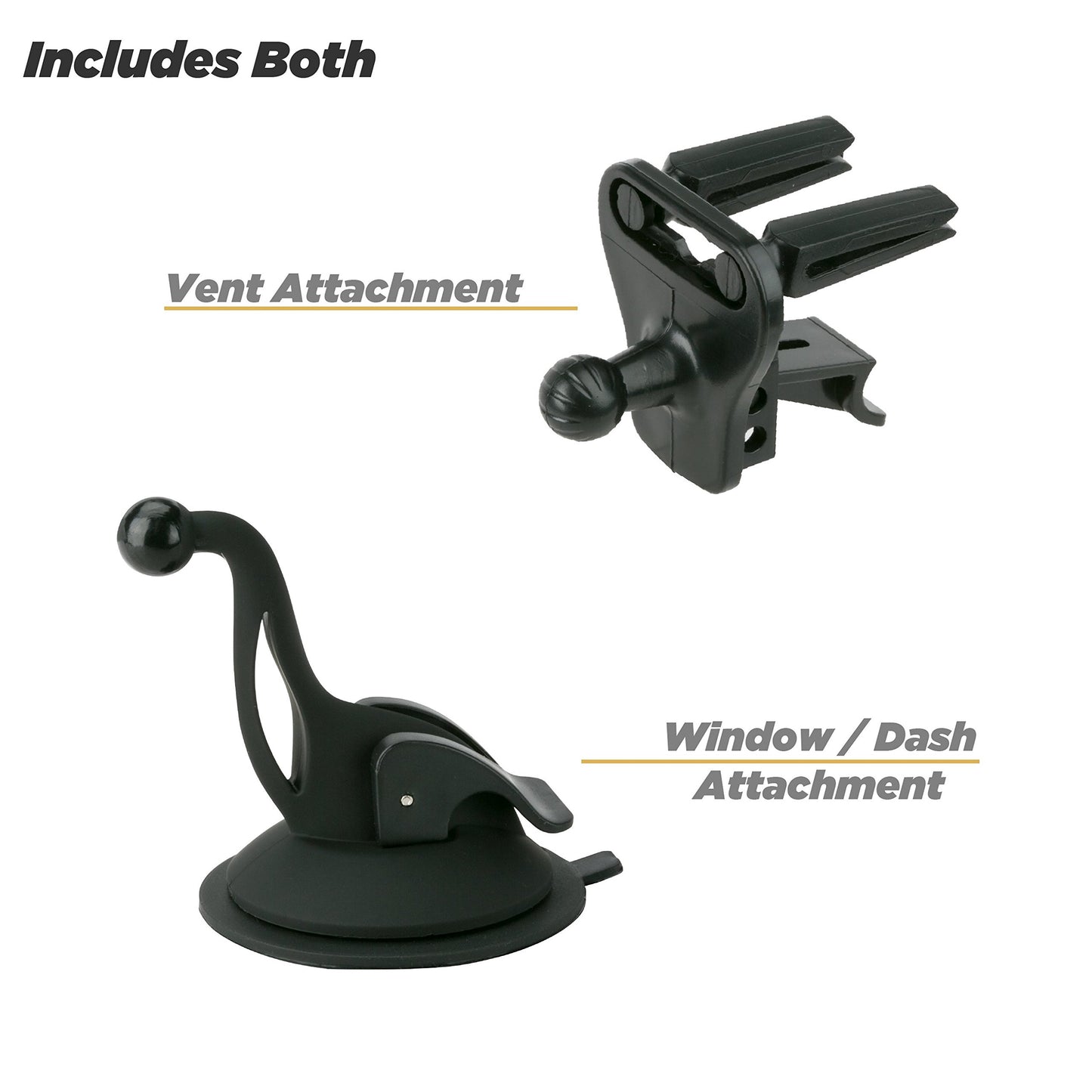 Scosche HDVM Universal 3-in-1 Vent/Windshield/Dashboard Cell Phone Holder Car Mount, Suction Cup Phone Mount with Vent Clip, Compatible with iPhone…