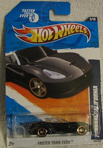 Hot Wheels 2011-145 Ferrari California BLACK Faster Than Ever 1:64 Scale