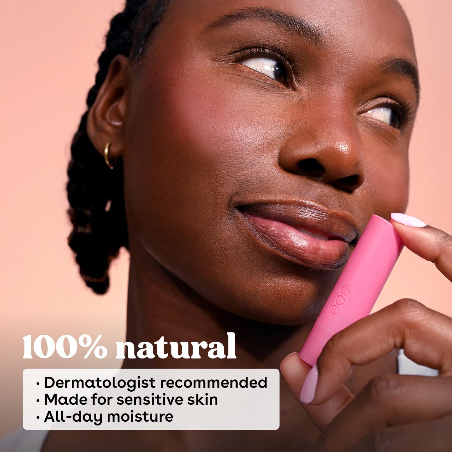 eos 100% Natural Lip Balm, Raspberry Kiwi Splash & Passionfruit Agave, All-Day Moisture, Lip Care Products, 0.14 oz, 2-Pack
