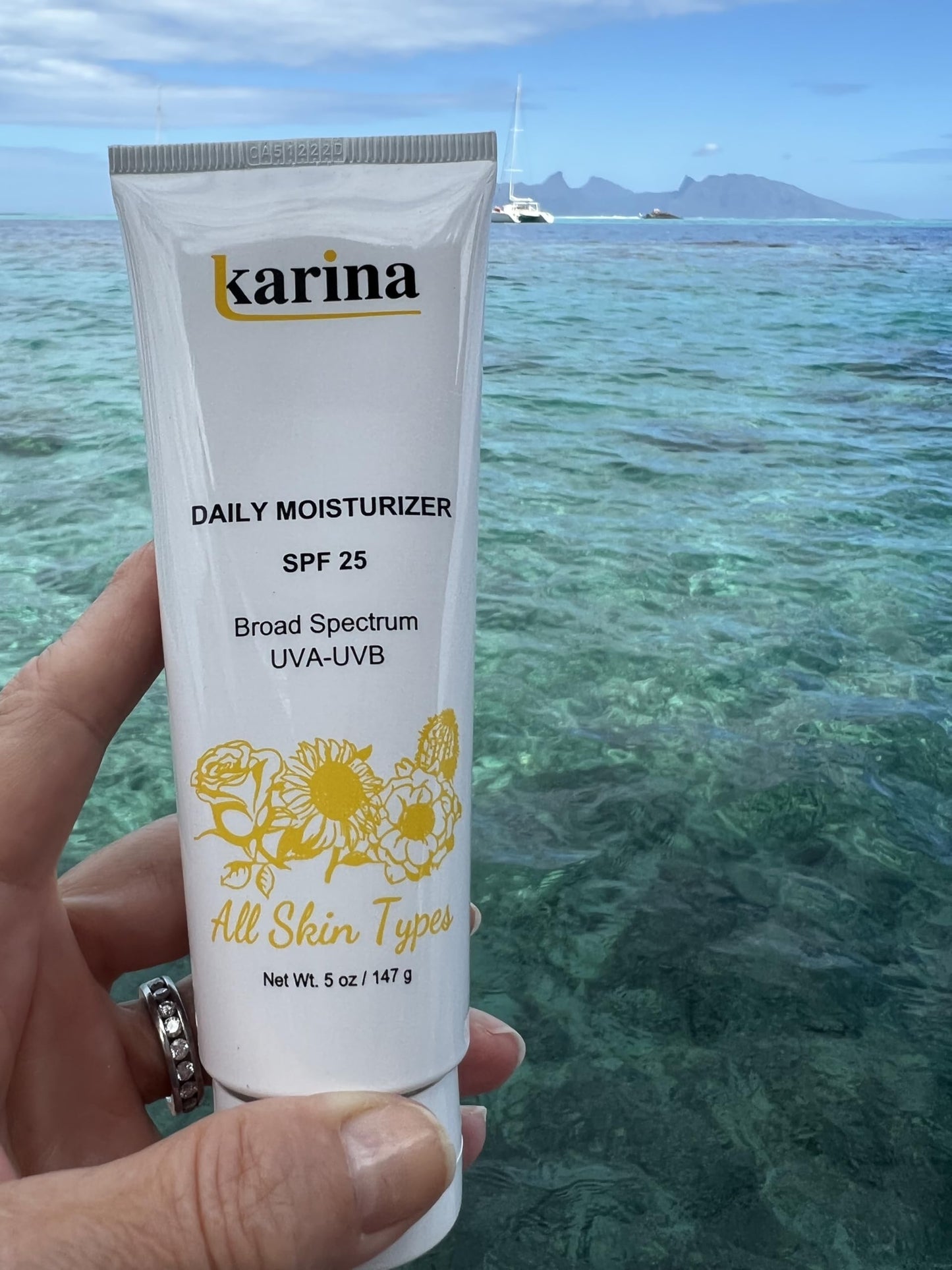 Karina Daily Moisturizer SPF 25, 5 fl oz (147 ml) - Broad Spectrum UVA/UVB, Peptides & Antioxidants, All Skin Types
