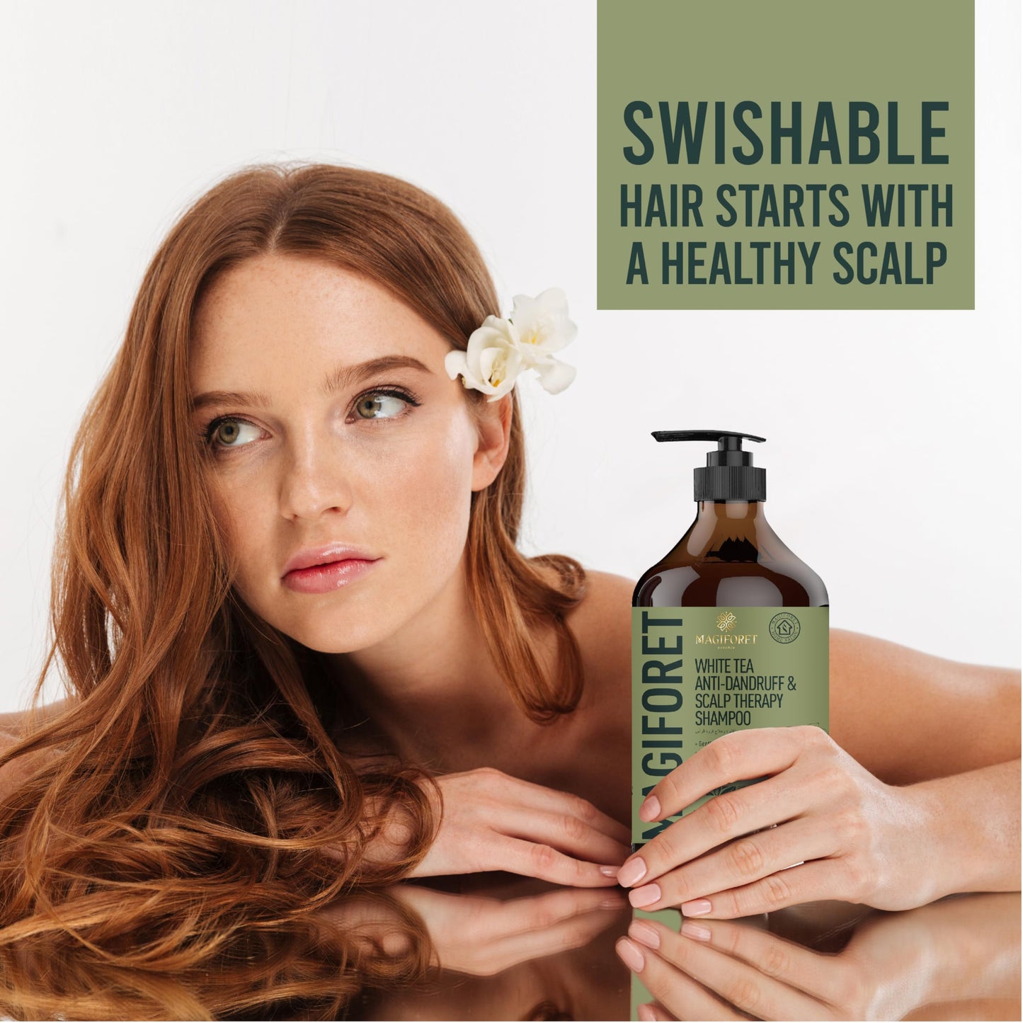 MagiForet Anti-dandruff & Scalp Treatment Shampoo 500ml For Dry, Flaky scalps, Help Clear Flakes, Leave Dry, Itchy Scalps Feeling Soothed