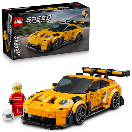 LEGO Speed Champions Porsche 911 GT3 RS 77239, Supercar Building Toy for Kids Ages 9+, Sports Car Model Set & Gift for Boys, Girls & Racing Fans