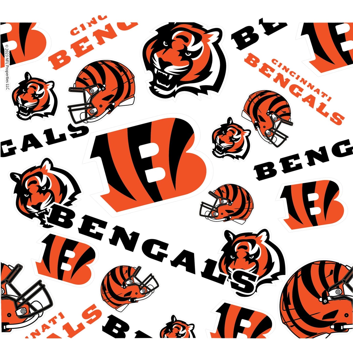 Tervis Venture Lite NFL Cincinnati Bengals - All Over Made in USA Double Walled Insulated Tumbler Travel Cup Keeps Drinks Cold & Hot, 24oz Water