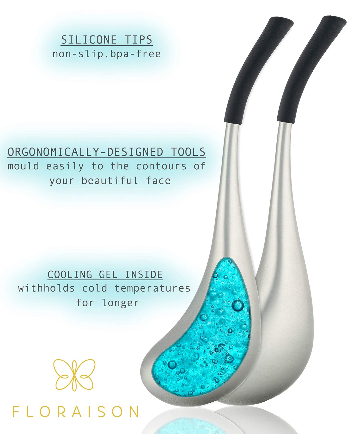 Floraison Unbreakable Stainless Steel Magic Cooling Beauty Facial Sticks for Face, Neck & Body Cryo Sticks & Cold Roller for face Puffiness