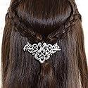 Viking Celtic Hair Sticks Hairpin-Viking Hair Clip Men Antique Silver Hair Sticks Hairpin Triangle Clips for Long Hair Stick Slide Irish Hair