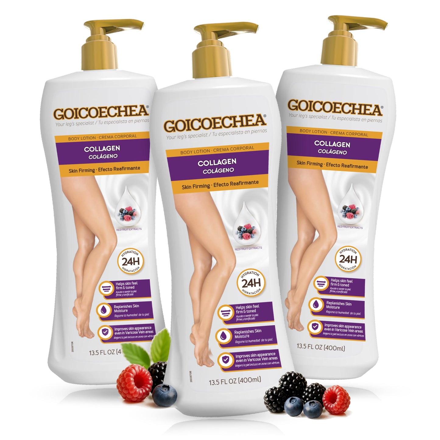 Goicoechea Skin Firming Cream | Body lotion with Collagen Elastin for Women, Skin Toned & Firming Lotion, Body Lotion with Red Fruit Extracts, 24H