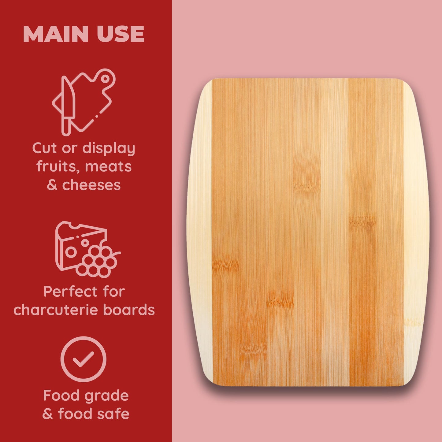 Mini Bamboo Cutting Board - 6 x 9 Inch Small Cutting Board for Easy Storage | Perfect Bar Prep Board for Garnishes, Snacks & Quick Kitchen Tasks…