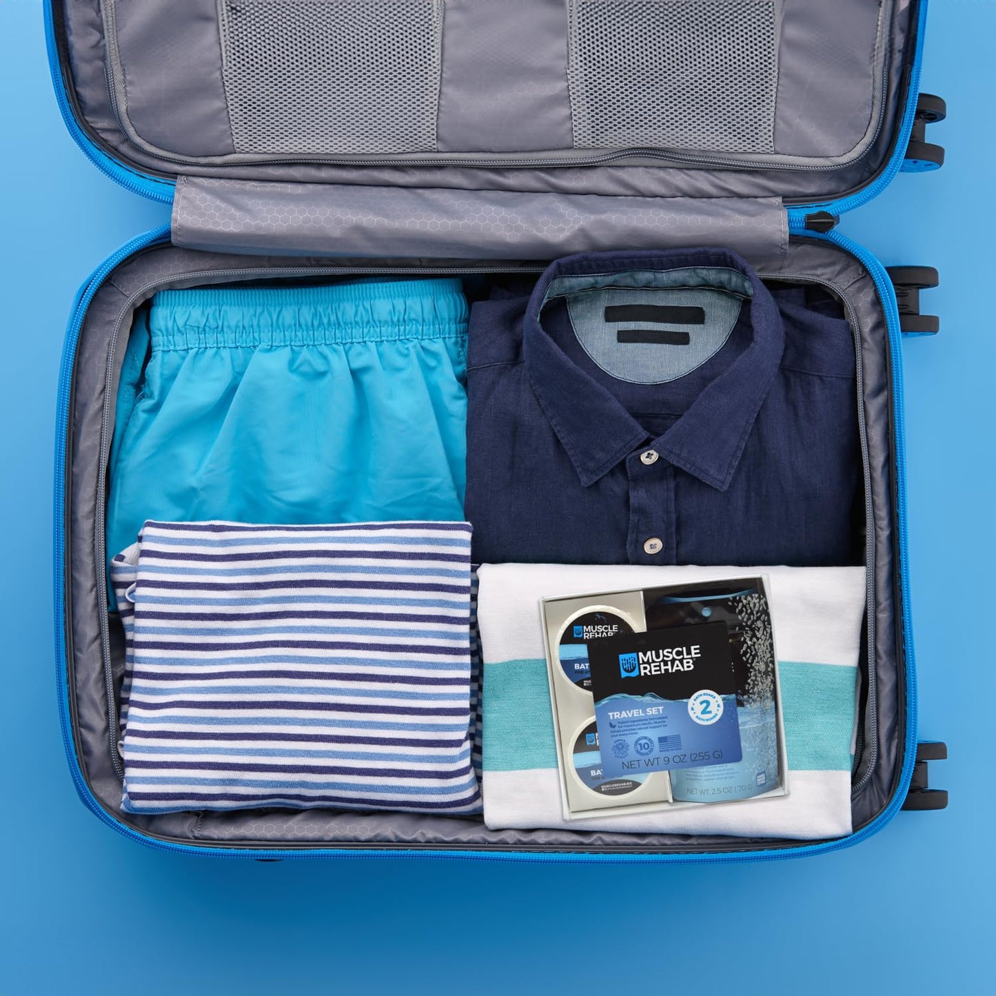 Muscle Rehab Sports Recovery Intro Gift Set (2) Sets- Fast-Absorbing Muscle Soak for Post-Workout or Run - Bath Bombs and Soak for Sore Muscles…