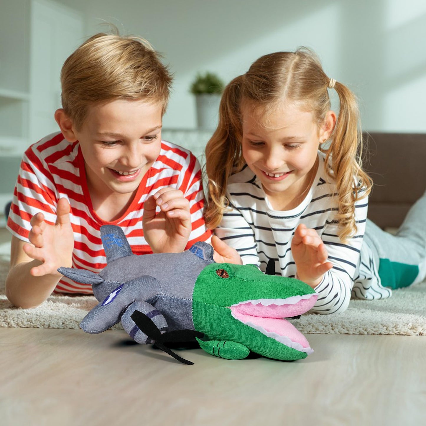 HGDFEOC Italian Brainrot Plush,Funny Bombardino Crocodilo Plush Stuffed Figure Pillow Room Decor for Video Game Fans