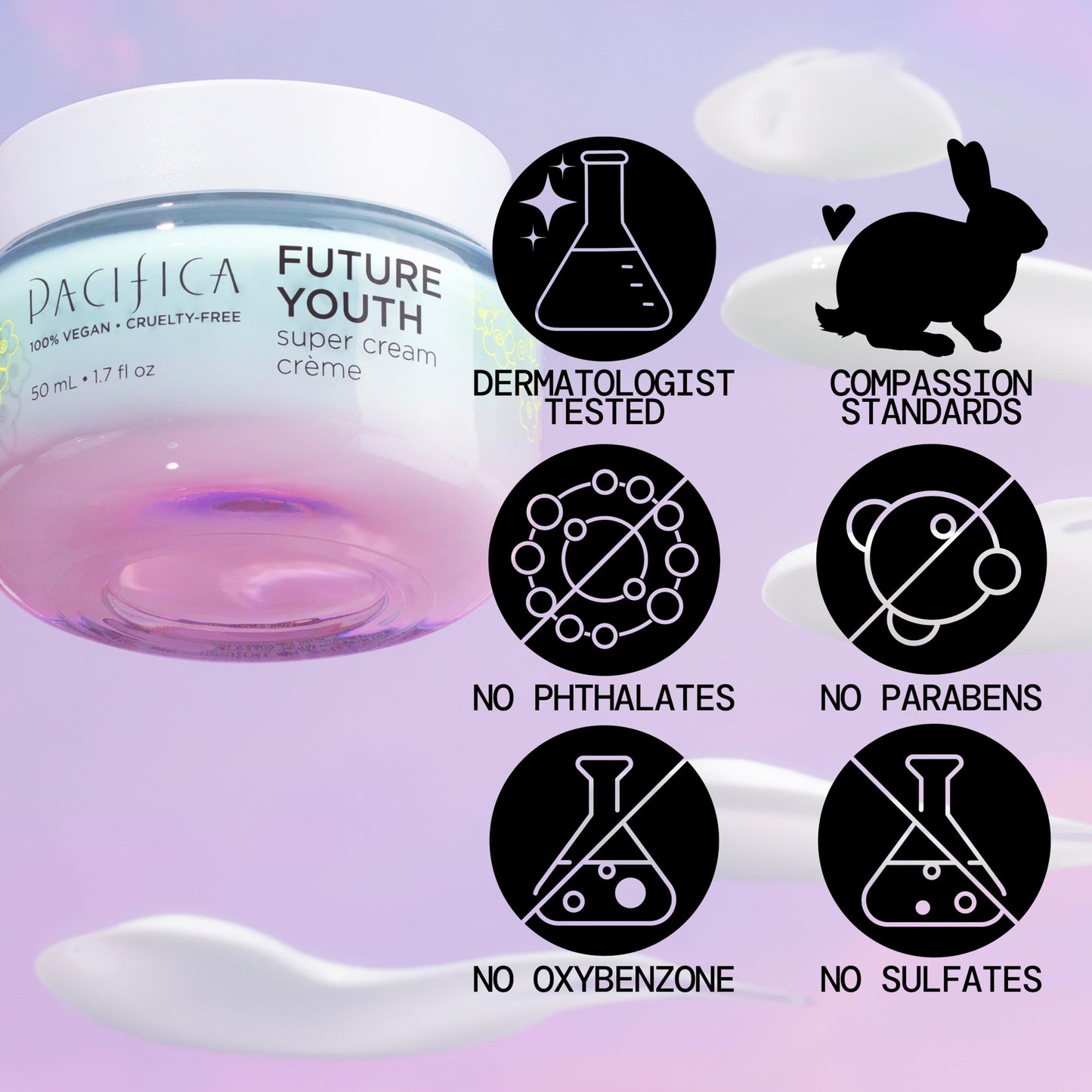 Pacifica Future Youth Super Cream - Daily Anti-Aging Moisturizer for All Skin Types, Lightweight Hydration with Advanced Peptides & Antioxidants