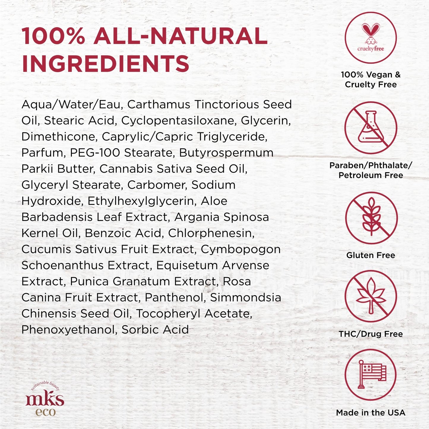 MKS eco Whip Skin Butter, Original Scent - 8 oz - Total Body Moisturizer - Moroccan Argan Oil, Hemp Seed Oil, Jojoba Oil, Shea Butter