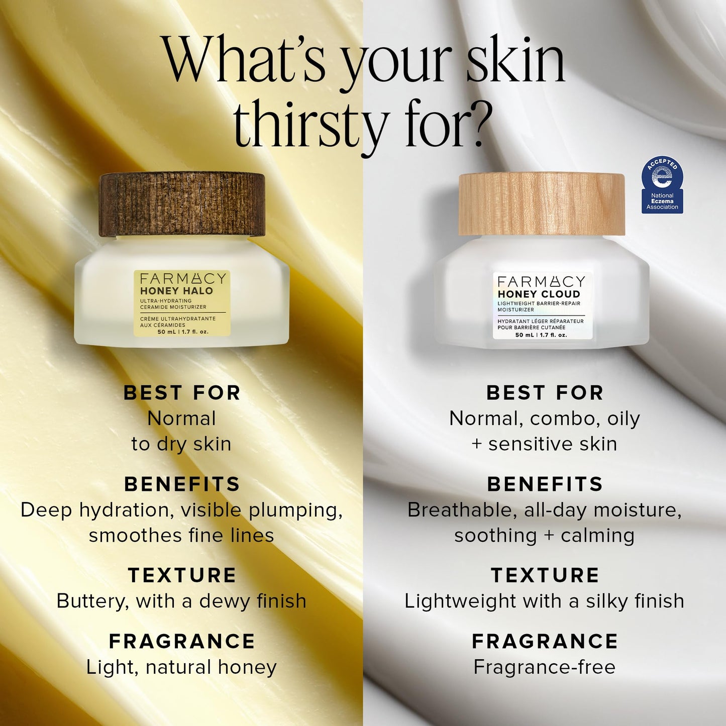 Farmacy Ceramide Face Moisturizer - Honey Halo Hydrating Facial Moisturizer for Dry Skin - Plumps, Soothes + Restores Skin with Potent Ceramides +