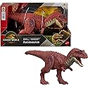 Mattel Jurassic World Rebirth Wild Roar Dinosaur Toy, Aucasaurus with Tail Controlled Chomp, Posable Multi Direction Attack & Sound, Digital Play