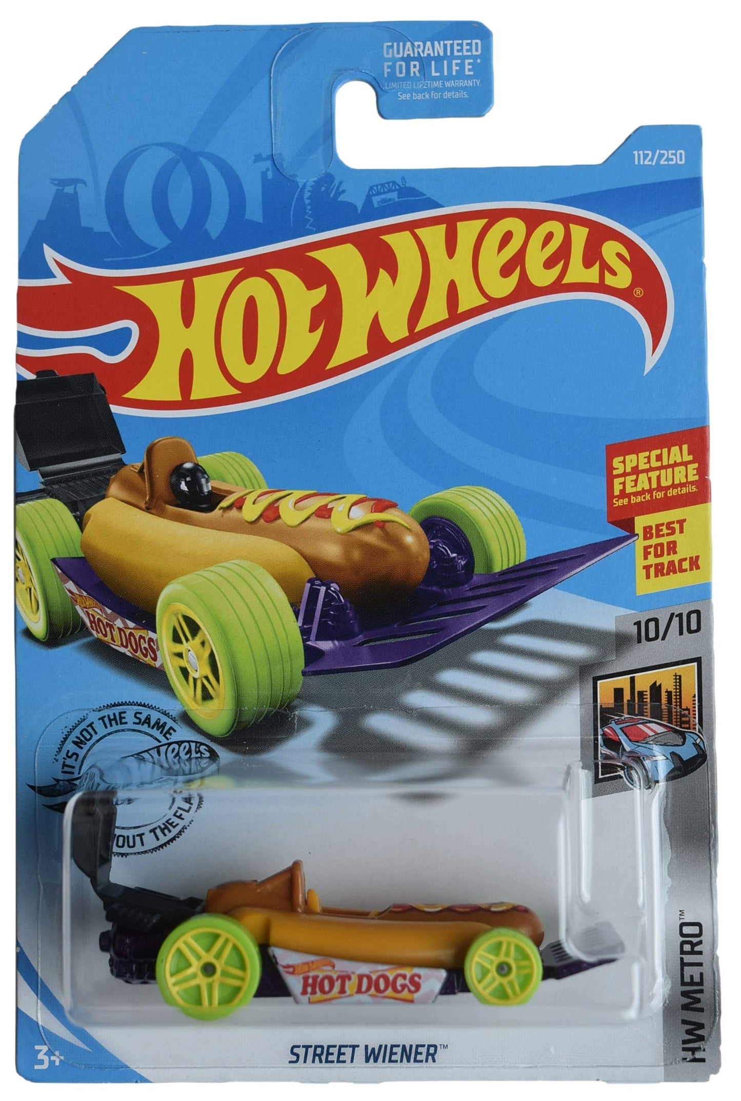 Hot Wheels 2019 HW Metro Street Wiener (Hot Dog Car) 112/250, Brown and Purple