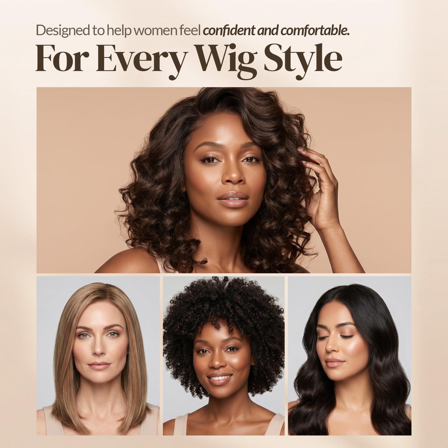 MILANO COLLECTION Wigrip, Premium Lace Wig Band for Women, Fully Adjustable & Reinforced Lace Wig Grip Band by Hairline, Comfortable and Secure Beauty and Personal Care MILANO COLLECTION