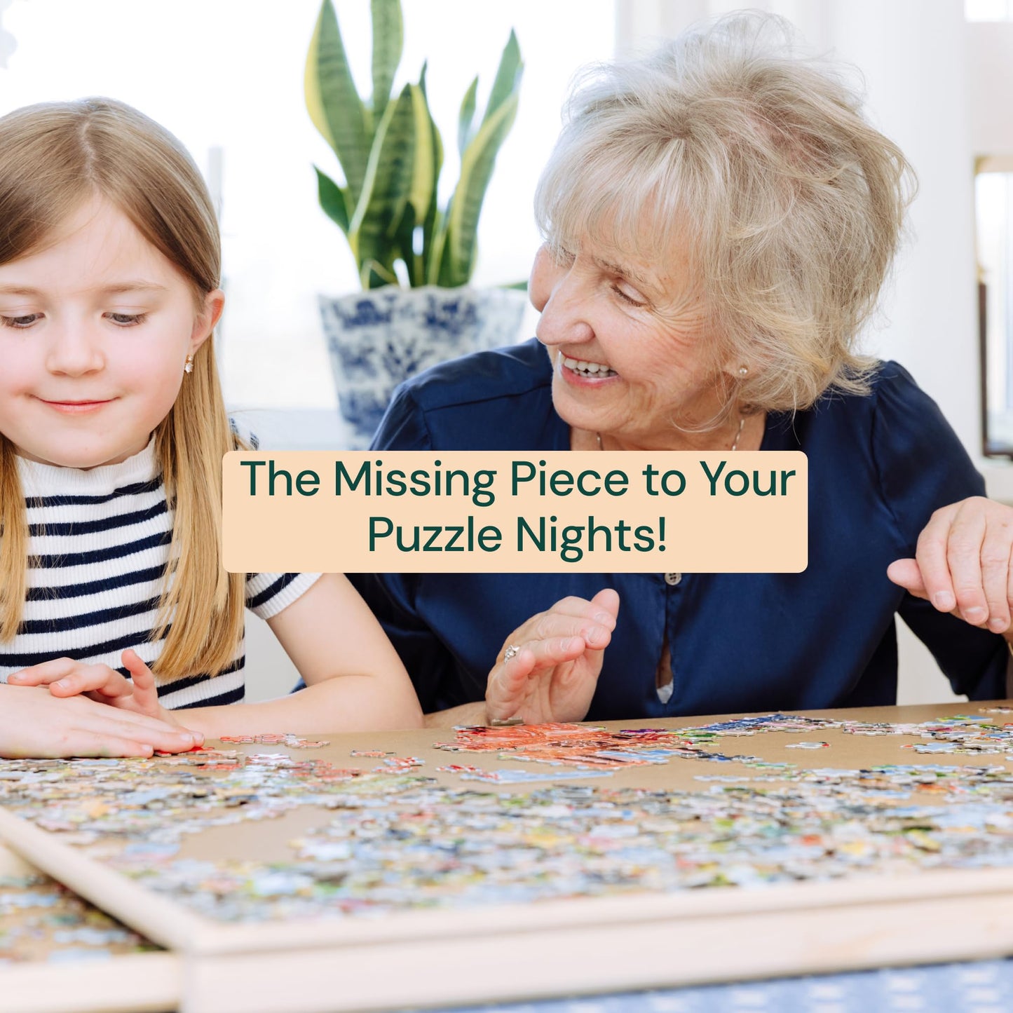 PlayVibe 1000-Piece Rotating Puzzle Board – Portable 22"x30" Wooden Jigsaw Table with Drawers, Cover & 4 Compartments, Lazy Susan Spinning Design