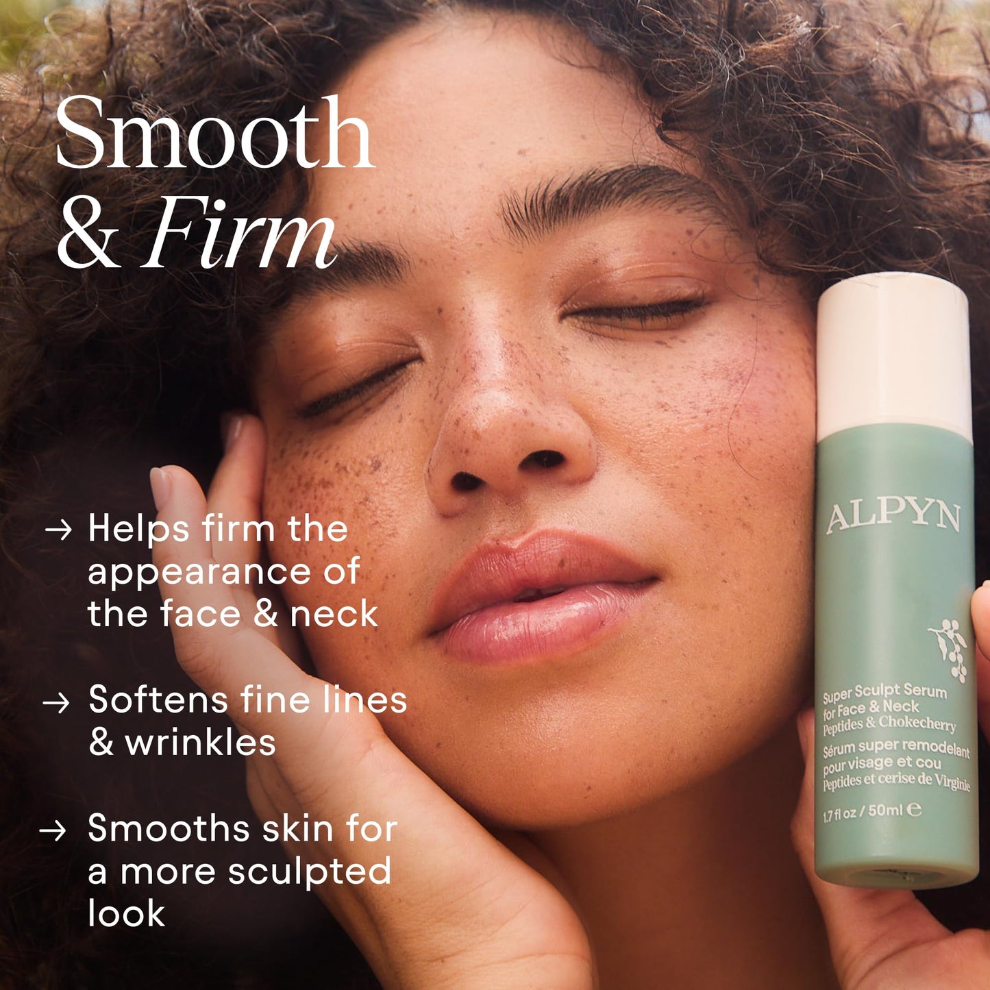 ALPYN Super Sculpt Serum Peptide Firming & Lifting Serum For Face, Neck & Décolleté with Tri-Peptide Firming Complex, 1.7 oz