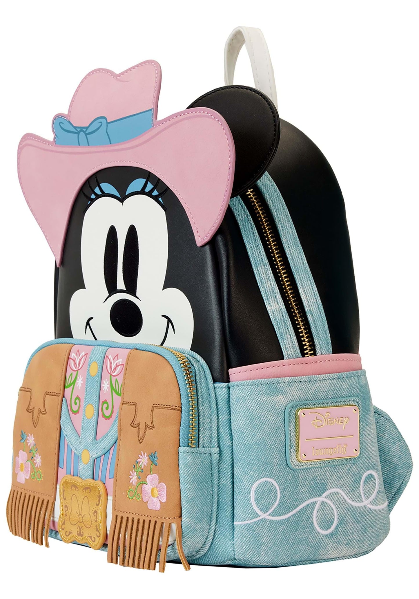 Loungefly Disney Western Minnie Mouse Cosplay Mini Backpack | Minnie Mouse Backpacks Standard
