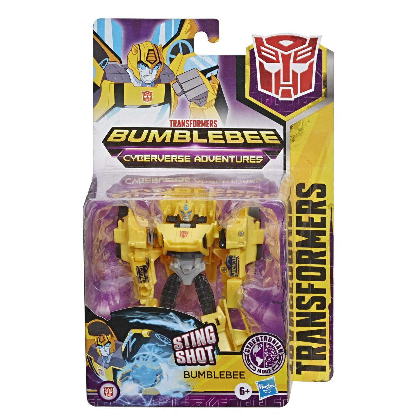 Transformers Bumblebee Cyberverse Adventures Action Attackers Warrior Class Bumblebee Action Figure, Sting Shot Move, 5.4-inch