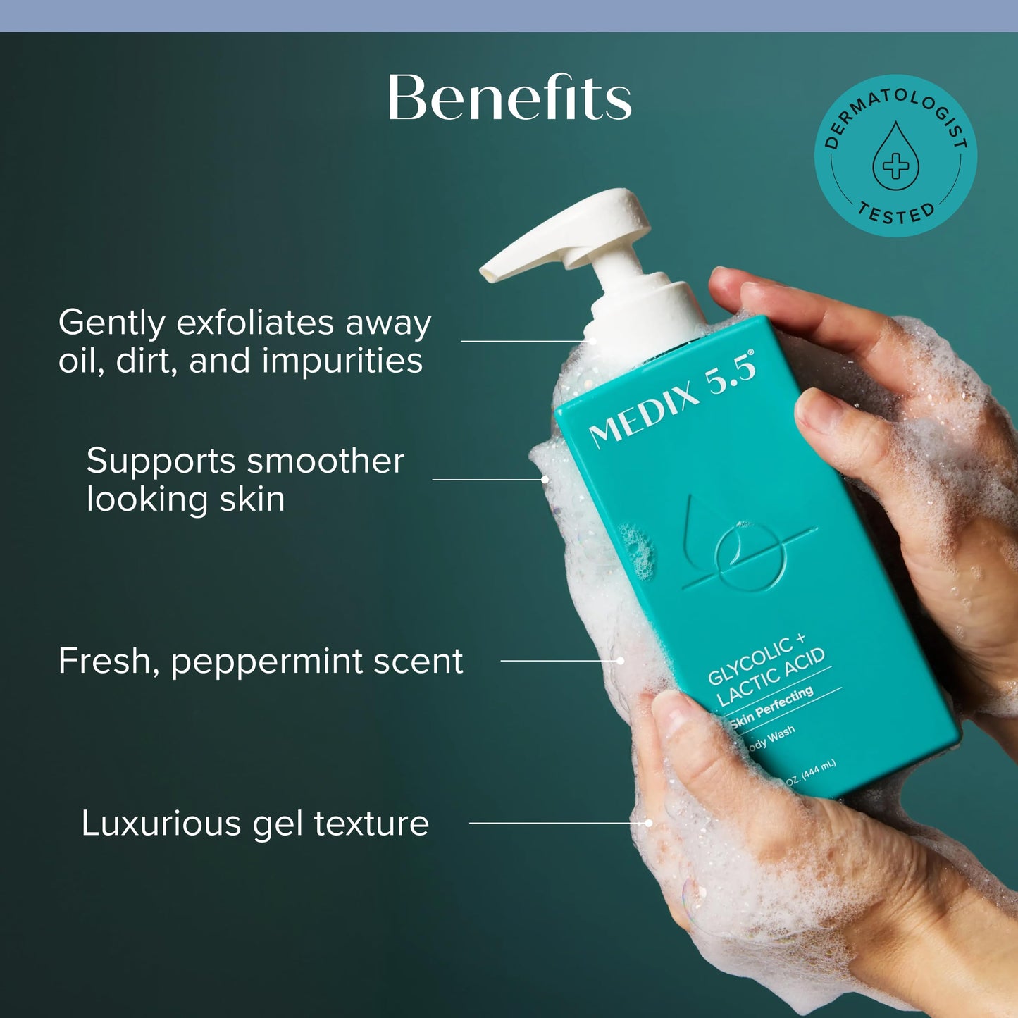 MEDIX Smooth & Firm 3PC Skin Care Set | Glycolic Acid Exfoliating Body Wash Gel + Firming Collagen Cream + Retinol Body Lotion Moisturizer Gift Box |