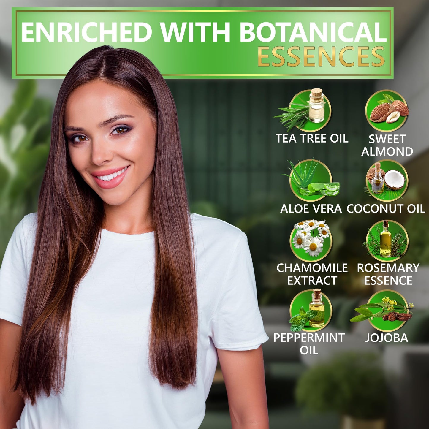 Tea Tree Oil and Mint Shampoo and Conditioner Set - Sulfate and Paraben Free Formula for Women and Men - Enriched with Peppermint to Help