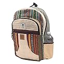 KayJayStyles Natural Handmade Large Multi Pocket Hemp Nepal Backpack