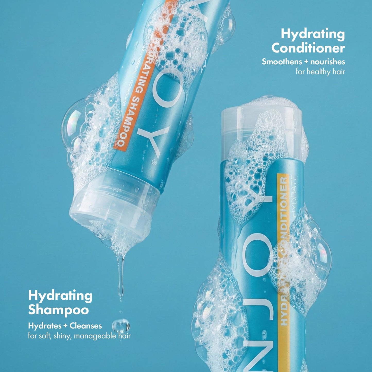 Enjoy Hydrating Shampoo & Conditioner Duo - Daily Gentle Cleanse & Moisture for Soft, Shiny, Manageable Hair - Lightweight, Sulfate-Free & Color Safe