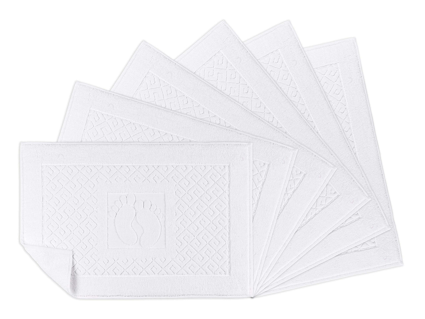 ASTREA TEXTILES Bath Rug White Bathroom Floor Mats - Washable Bathtub Shower Sink Floor Towels - 100% Cotton Bath Mat Towels- Perfect for House Bath…