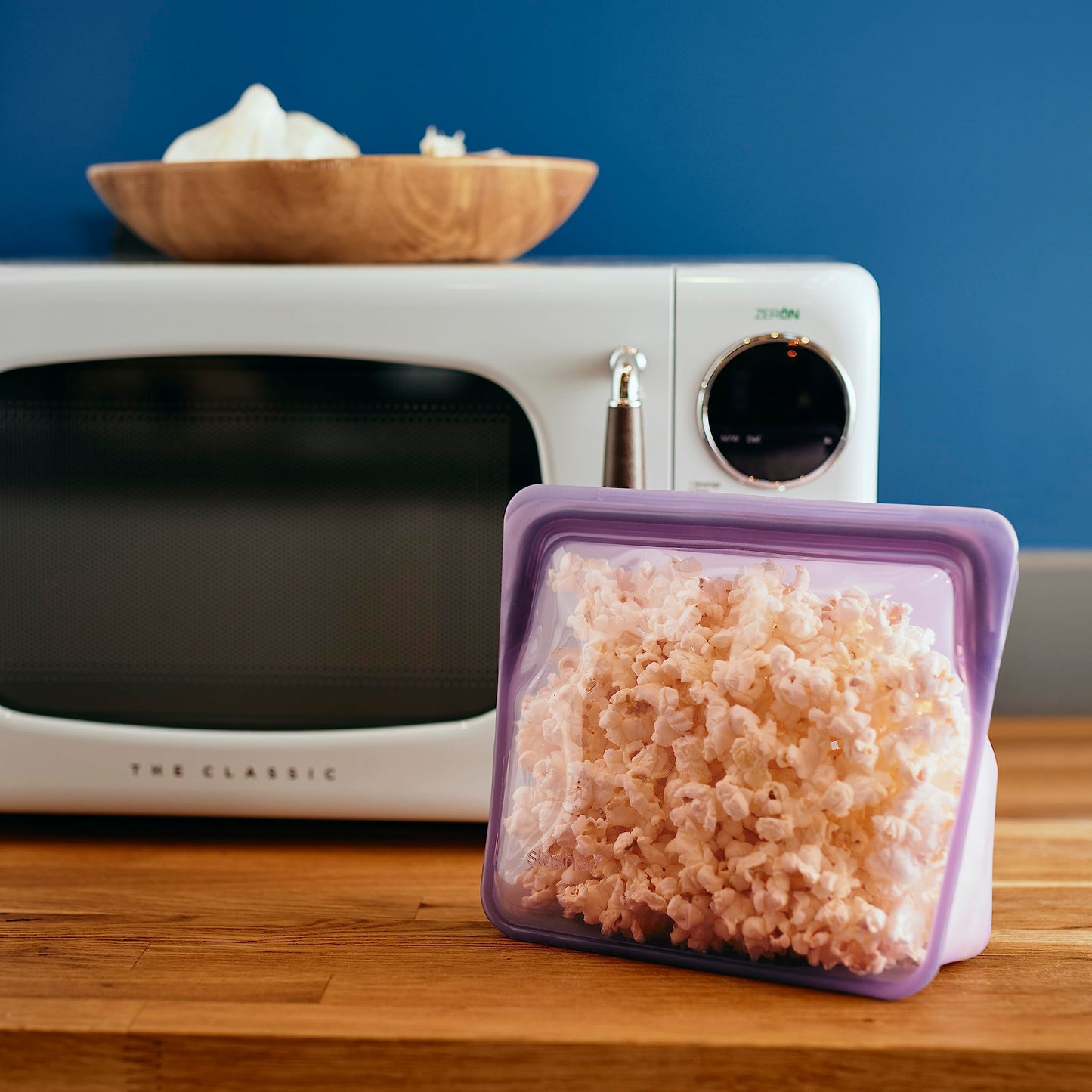 Stasher Premium Silicone Reusable Food Storage Stand-Up Mid Bag, Aqua, Microwave, Sous Vide, Dishwasher, Oven and Freezer Safe, BPA Free, Leak-free…