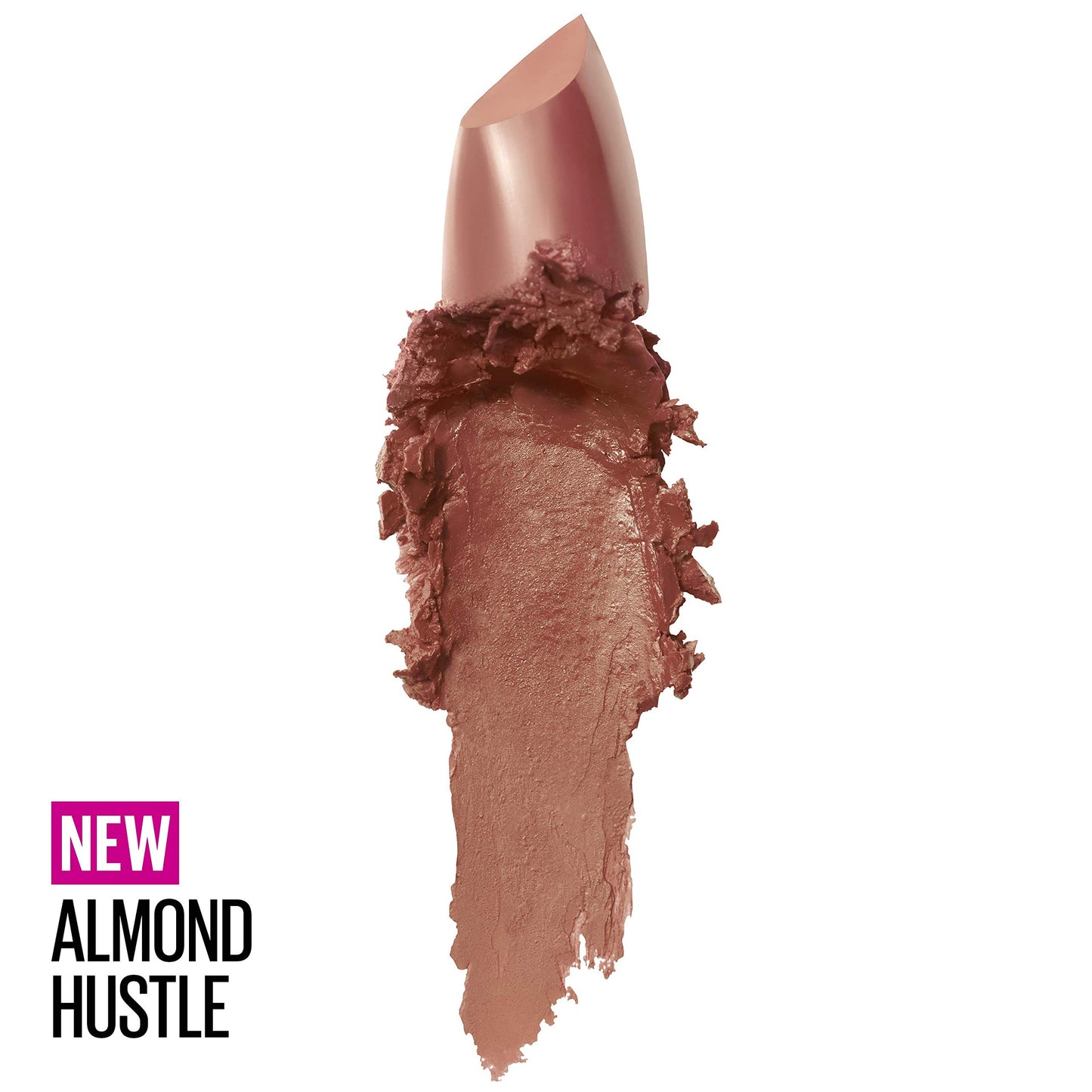 Maybelline Color Sensational Lipstick, Lip Makeup, Cream Finish, Hydrating Lipstick, Nude, Pink, Red, Plum Lip Color, Almond Hustle, 0.15 oz;