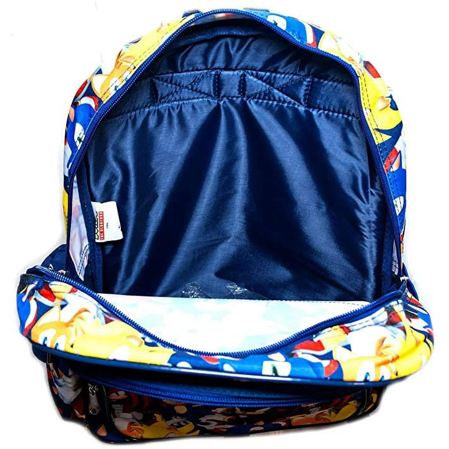 Accessory Innovations Sonic the Hedgehog 16" Large School Backpack Ready for Action Blue and Black, Sonic Book Bag for Kids