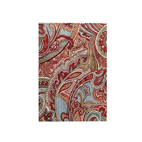 3D Rose TWL_60709_1 Retro Red n Blue Paisley Pattern, 15" x 22"