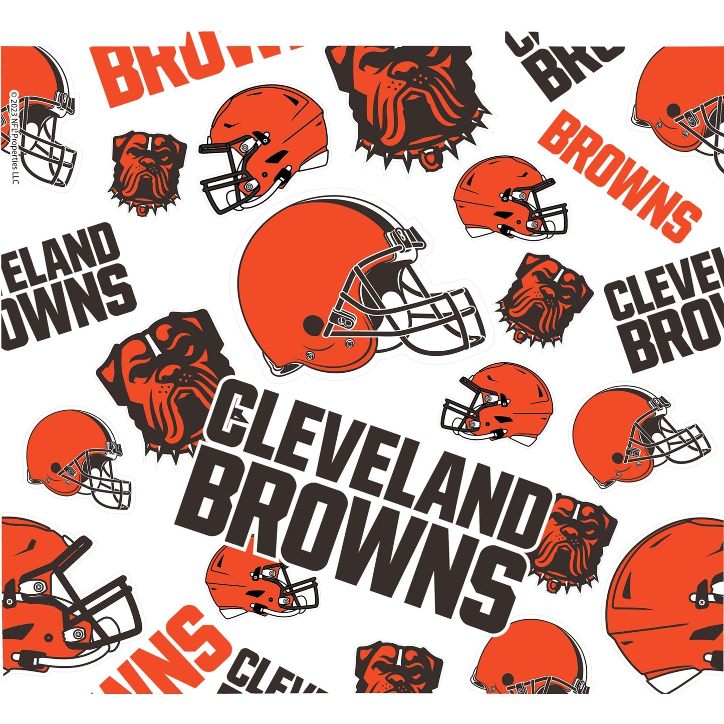 Tervis NFL Cleveland Browns - All Over Made in USA Double Walled Insulated Tumbler Travel Cup Keeps Drinks Cold & Hot, 24oz Venture Lite Water