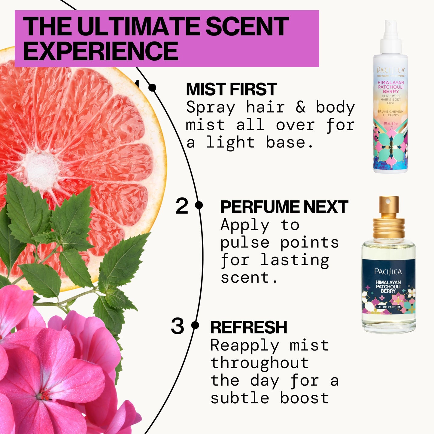 Pacifica Beauty, Himalayan Patchouli Berry Spray Perfume, Made with Natural & Essential Oil, Grapefruit + Patchouli Notes, Clean Perfume & Fragrance, Vegan + Cruelty Free, Phthalate-Free, Paraben-Free