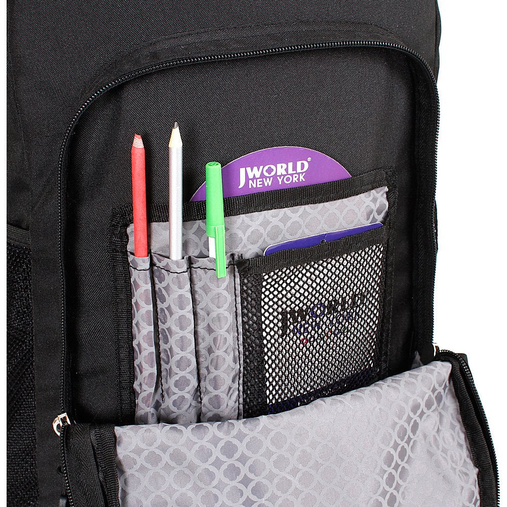 J World New York Sunny Rolling Backpack for Kids and Adults, Savanna, One Size