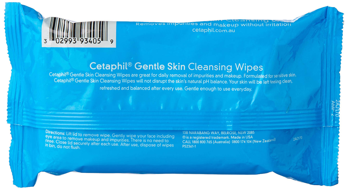 Cetaphil Gentle Skin Cleansing Cloths for Dry, Sensitive Skin, Face Cleansing Wipes, 25 ct.
