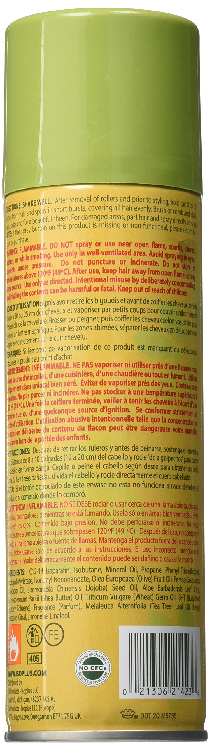 Isoplus Natural Remedy Tea Tree & Aloe Oil Sheen Conditioning Hair Spray, 7 Oz