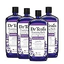 Dr Teal's Foaming Bath with Pure Epsom Salt, Soothe & Sleep with Lavender, 34 fl oz (Pack of 4)