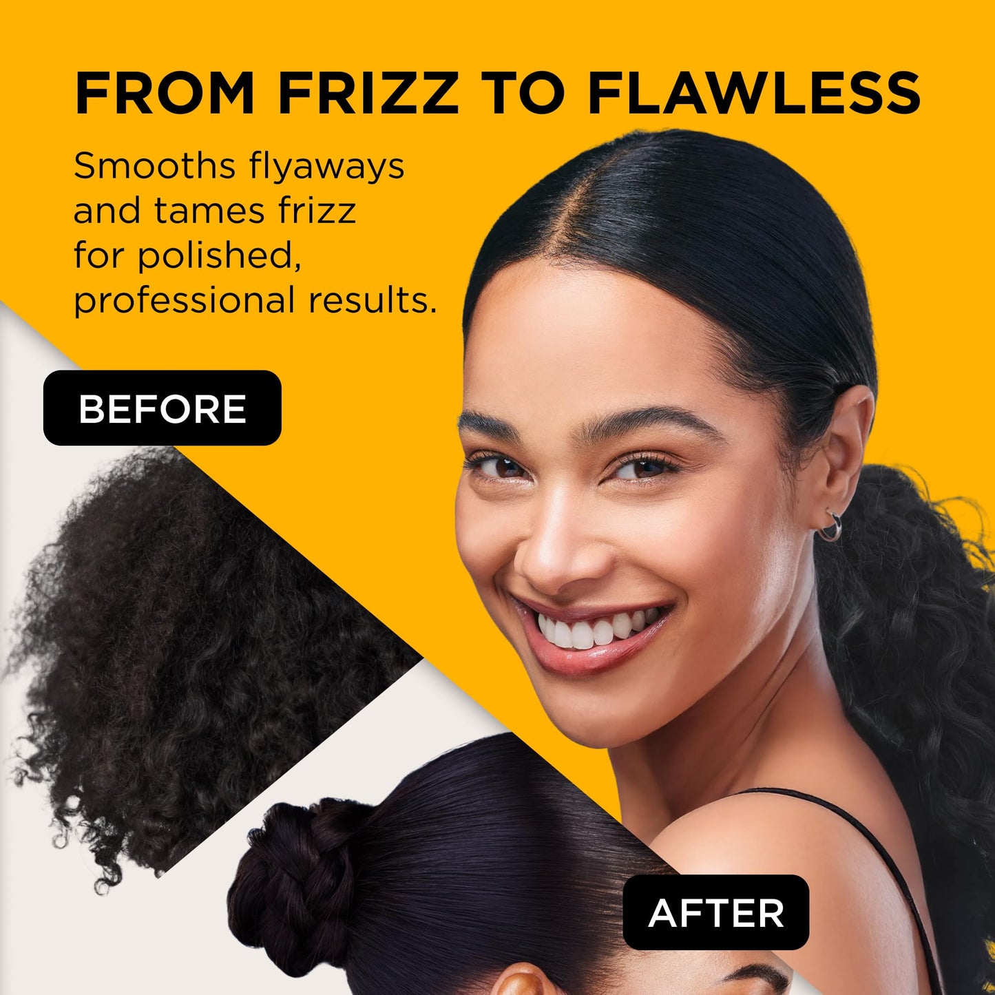 Style Factor EDGE BOOSTER® Strong Hold Styling Gel | Alcohol-Free Hair Gel with Camellia Sinensis Seed Oil for Curly, Wavy & Sleek Styles | Frizz