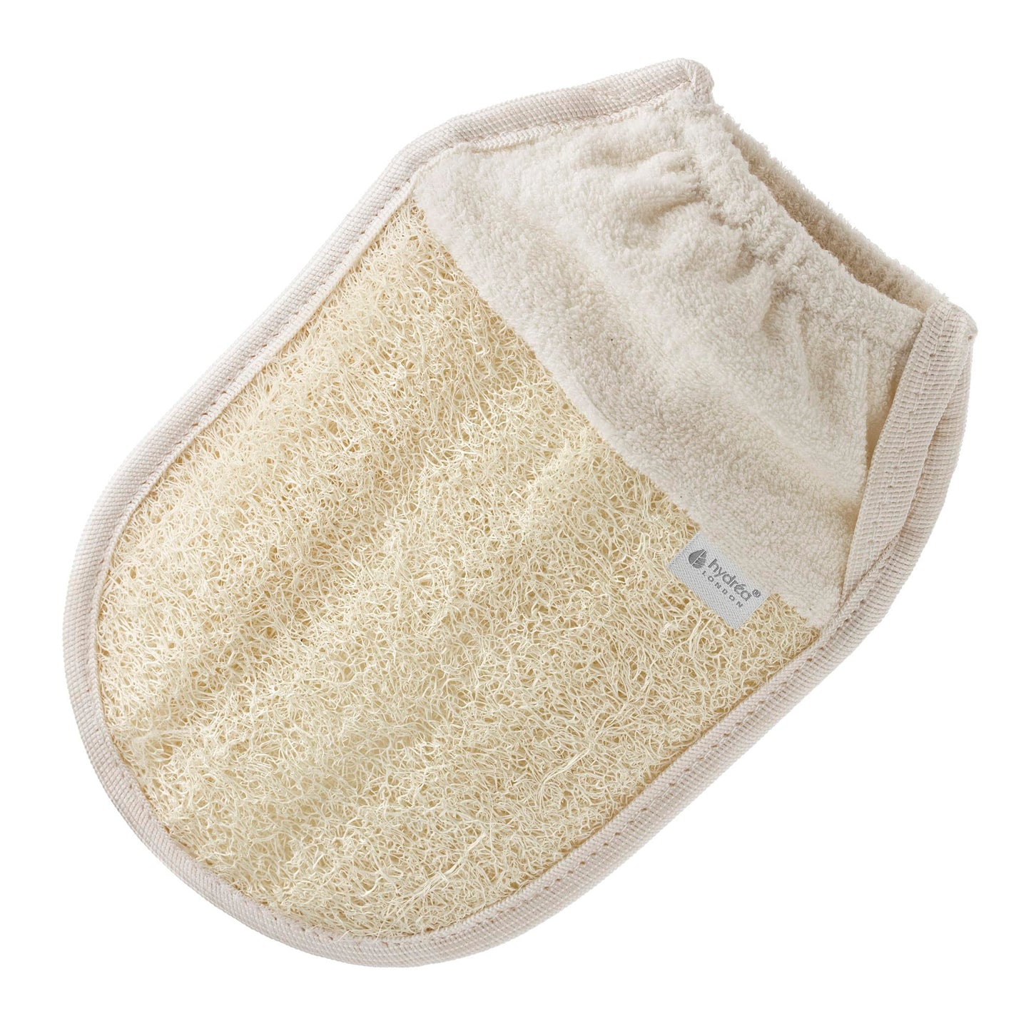 Hydrea London Exfoliating Glove - Organic Egyptian Shower Loofah & Dual-Sided Face Glove Exfoliator - Body Scrubber for Men & Women, Dead Skin Cell