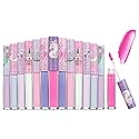 EXPRESSIONS 14pc Lip Gloss for Girls - Glossy Lip Gloss Tubes | Non Toxic Lip Gloss Set - Unicorn Princess Birthday Party Favors Kids Makeup