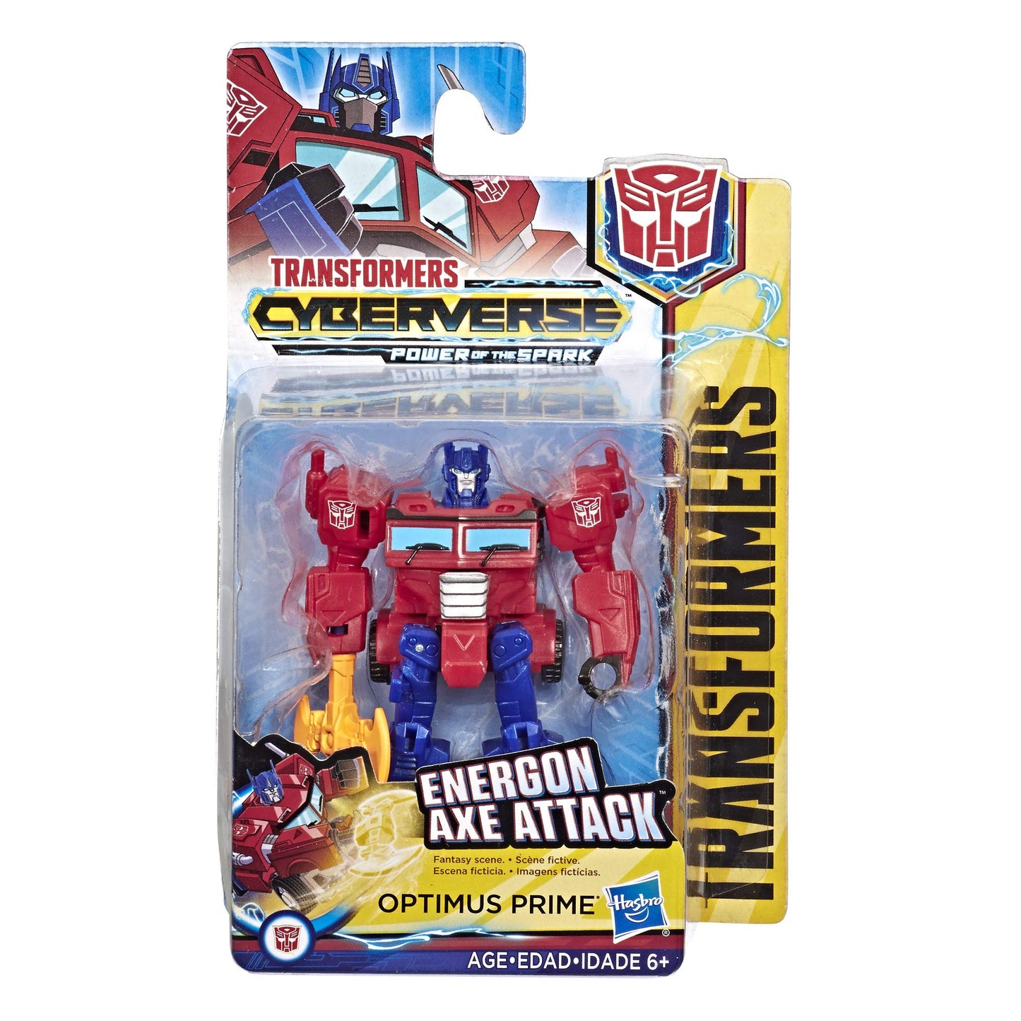 Transformers Toys Cyberverse Action Attackers Scout Class Optimus Prime Action Figure - Repeatable Energon Axe Attack Move - for Kids Ages 6 & Up…