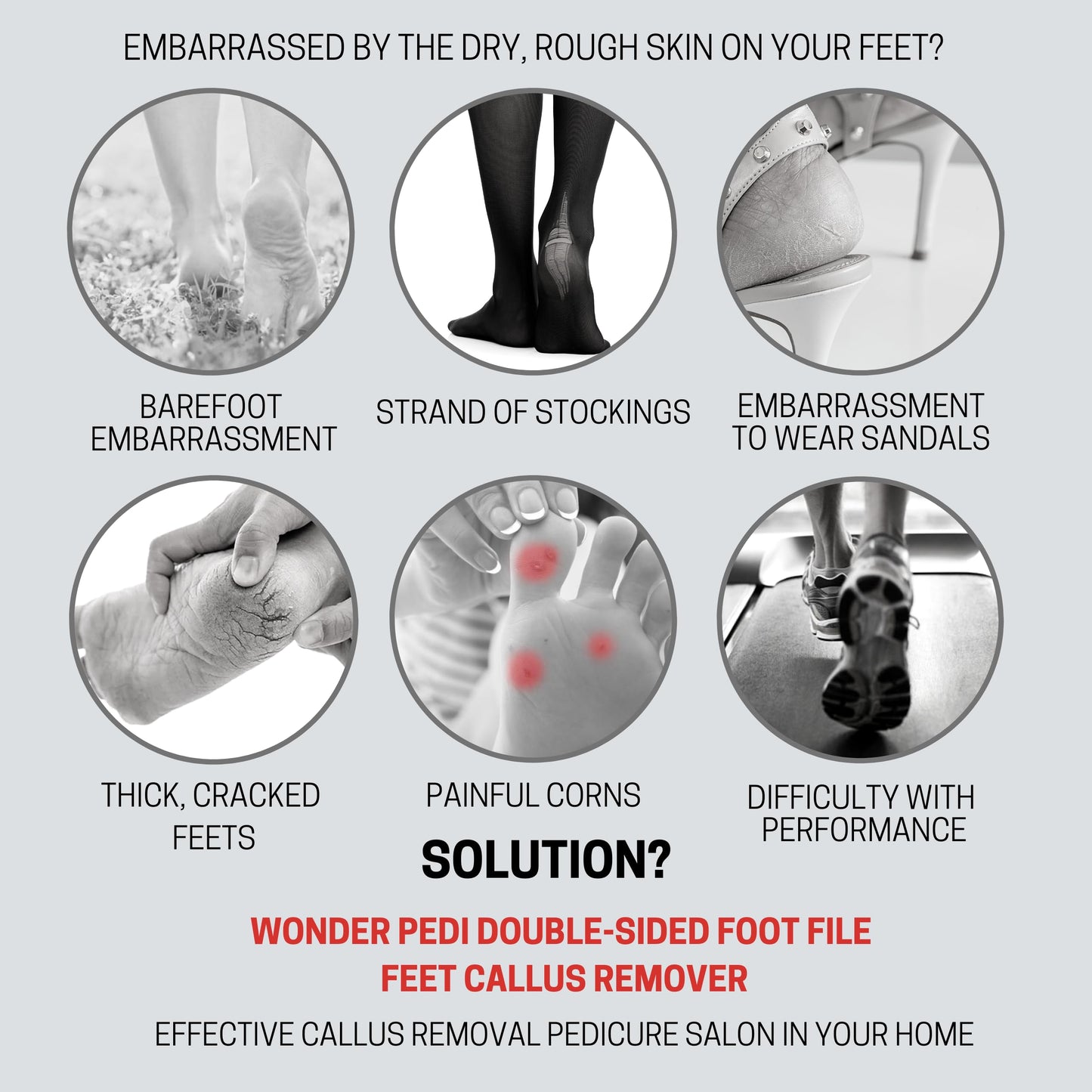 Made in Germany Double Sided Metal Foot File - Stainless Steel Feet Callus Remover - Feet Scrubber Dead Skin - Heel Scraper Cracked Heels Repair