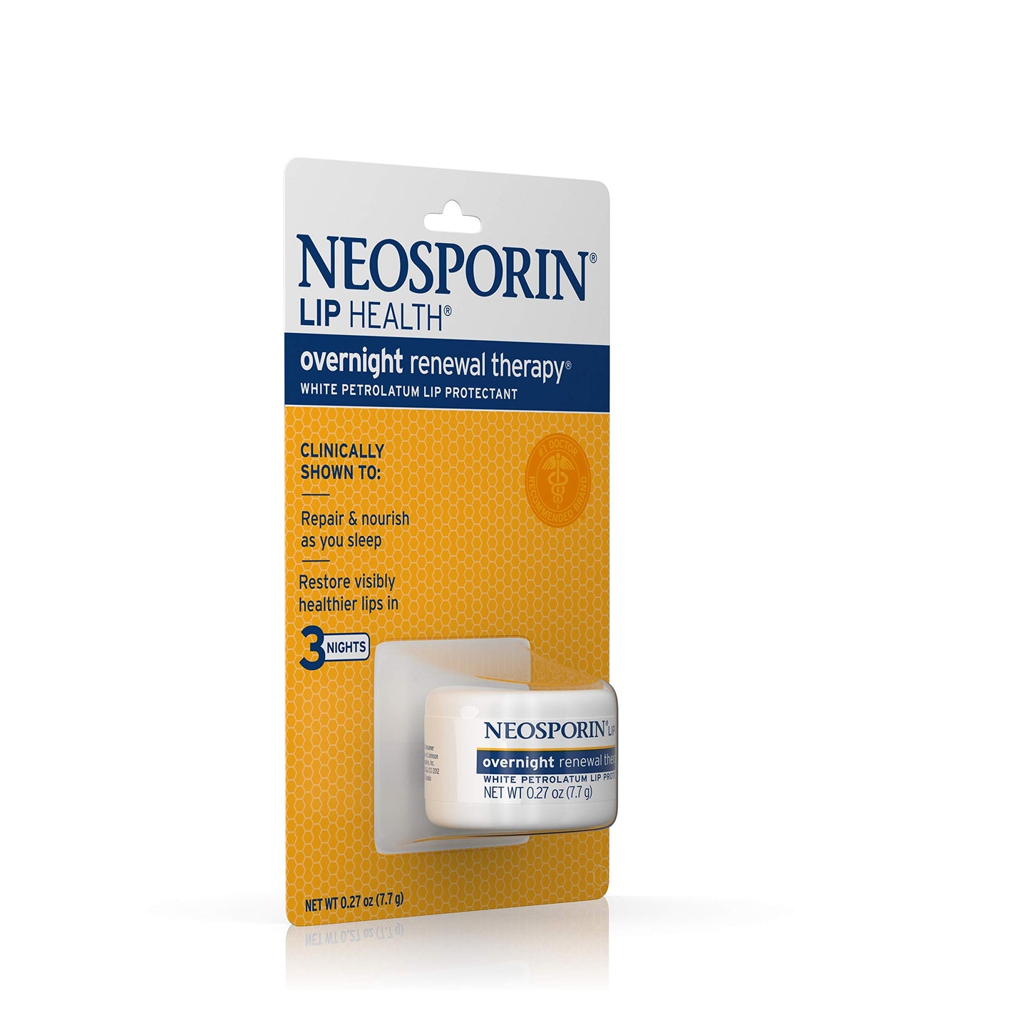 Neosporin Lip Health Overnight Healthy Lips Renewal Therapy Petrolatum Lip Protectant 0.27 oz Beauty and Personal Care Neosporin