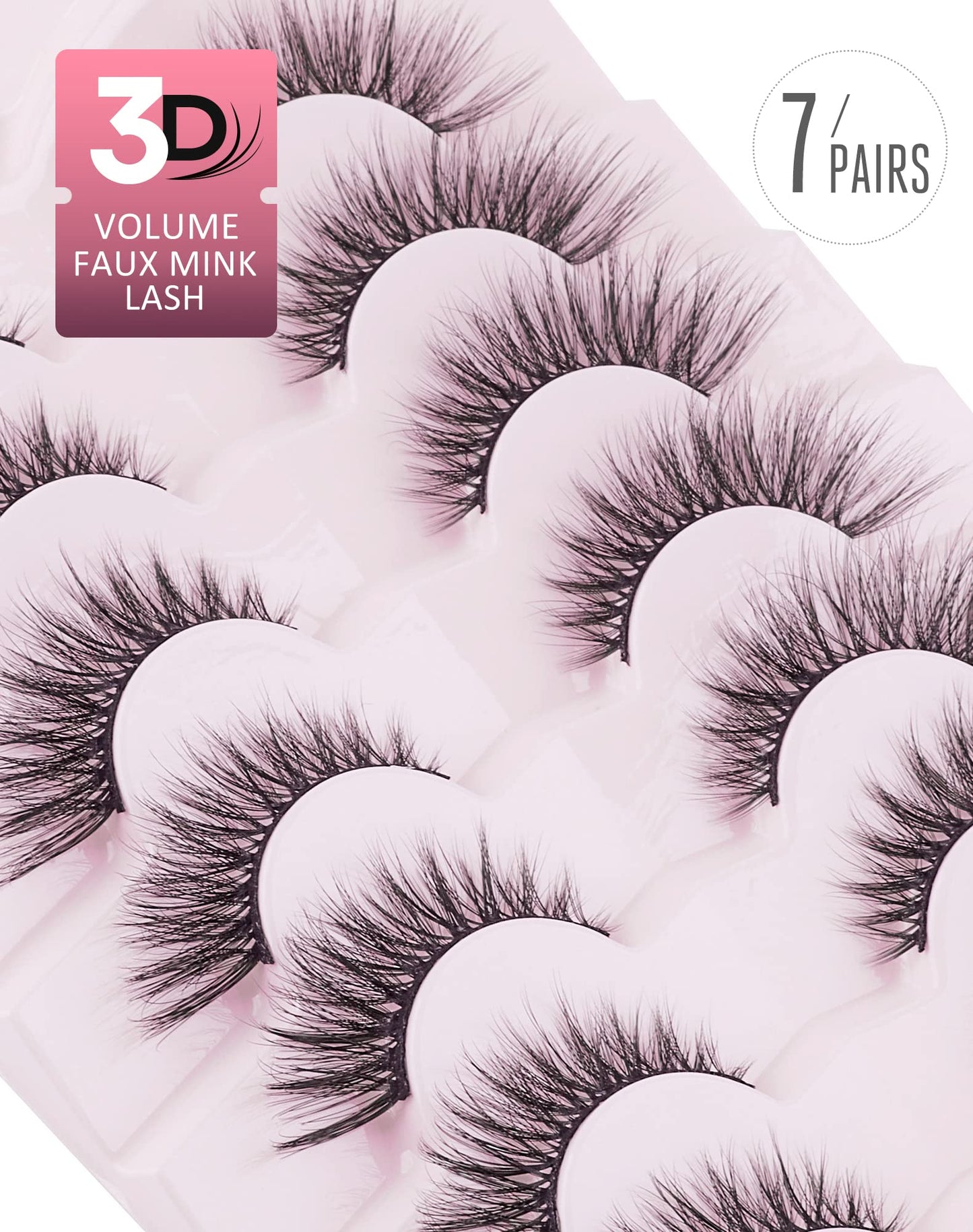 Onlyall Cat Eye Lashes Mink Lashes Fluffy Eyelashes Cat Eye False Lashes Fox Eye Lashes 7 Pairs F02 Beauty and Personal Care Onlyall