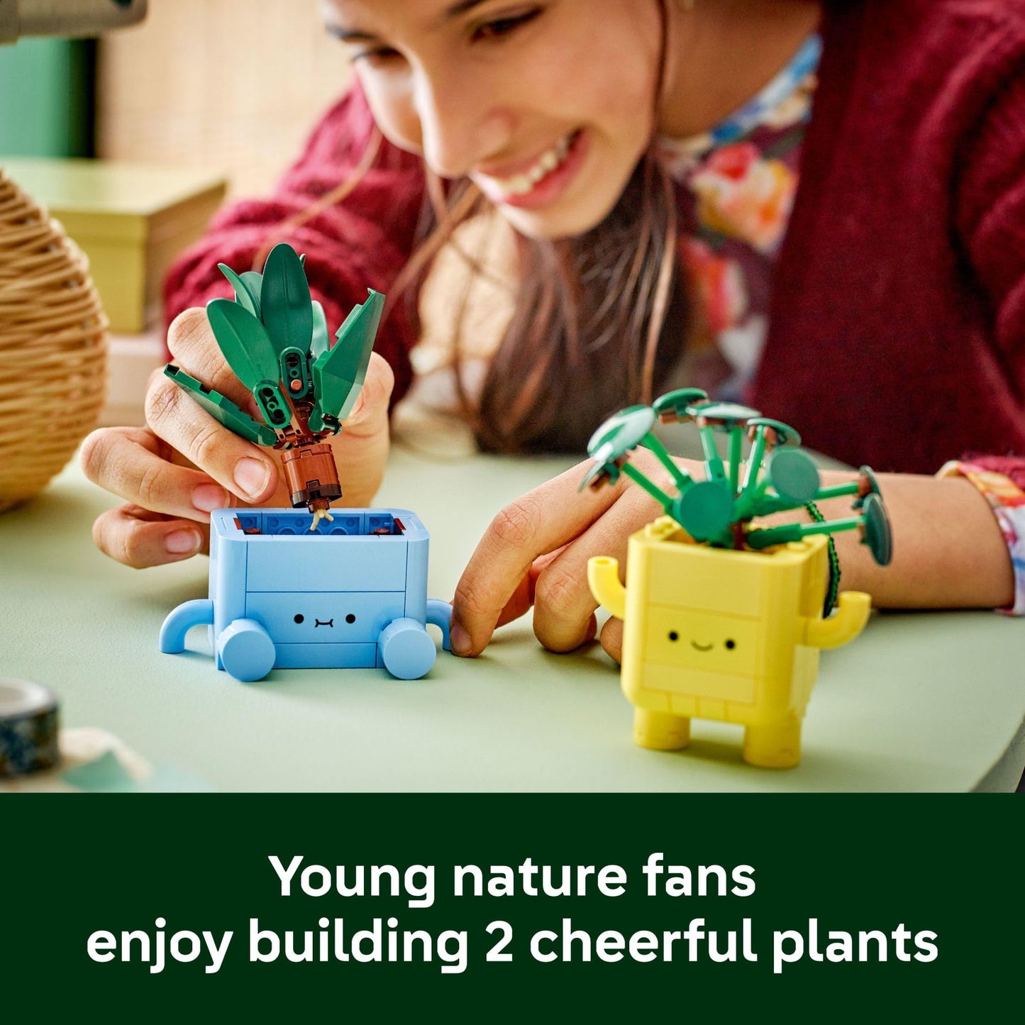 LEGO Botanicals Happy Plants 10349, Building Toy Set for Kids Ages 9+, Fun Desk or Shelf Decor, Great Birthday Gift for Girls, Boys & Adults