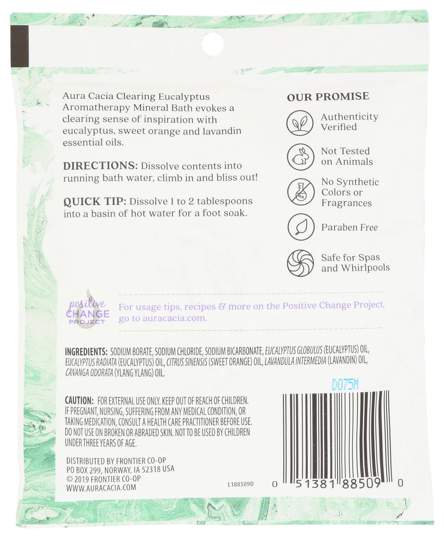 Aura Cacia, Mineral Bath Eucalyptus, 2.5 Ounce