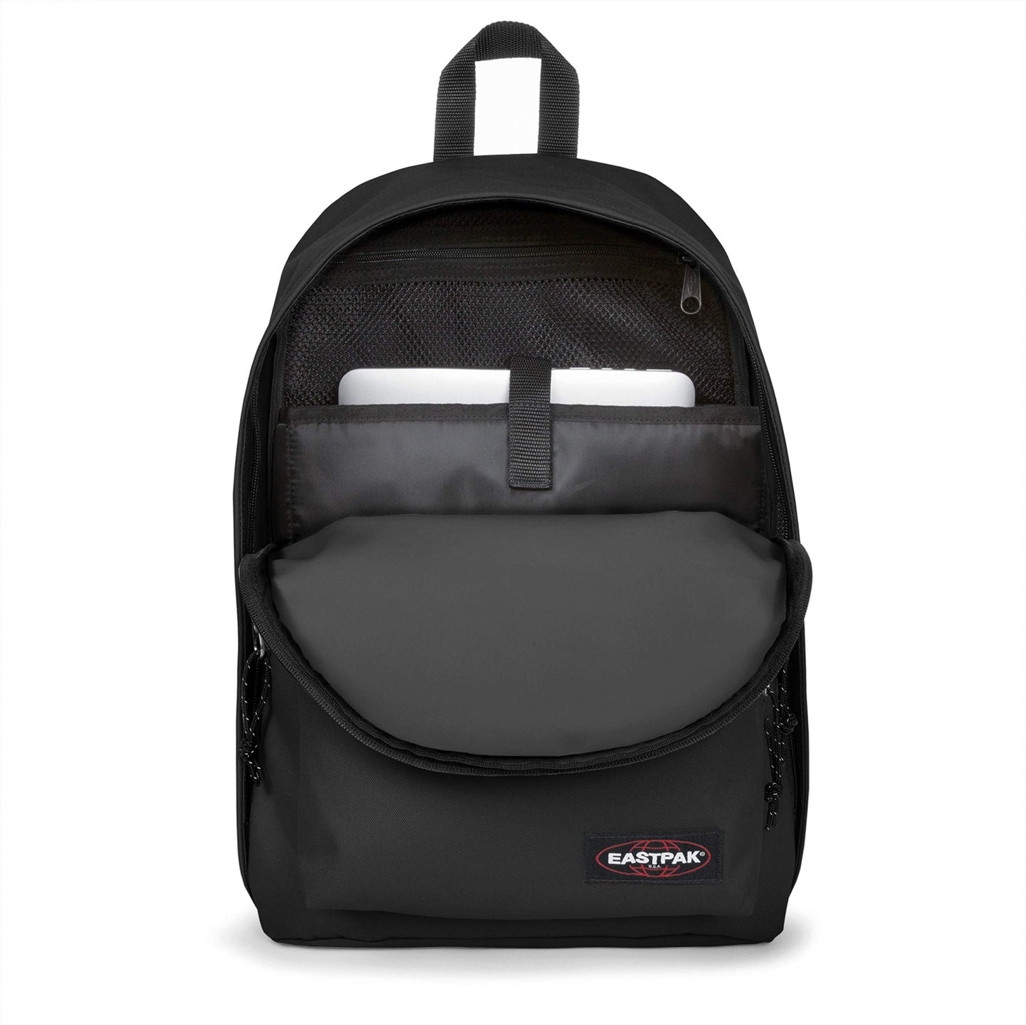 EASTPAK Out Of Office - 31L Backpack with Dual Compartments, 16” Laptop Sleeve, Security Pocket, Bottle Holder & Air Mesh Straps, Black