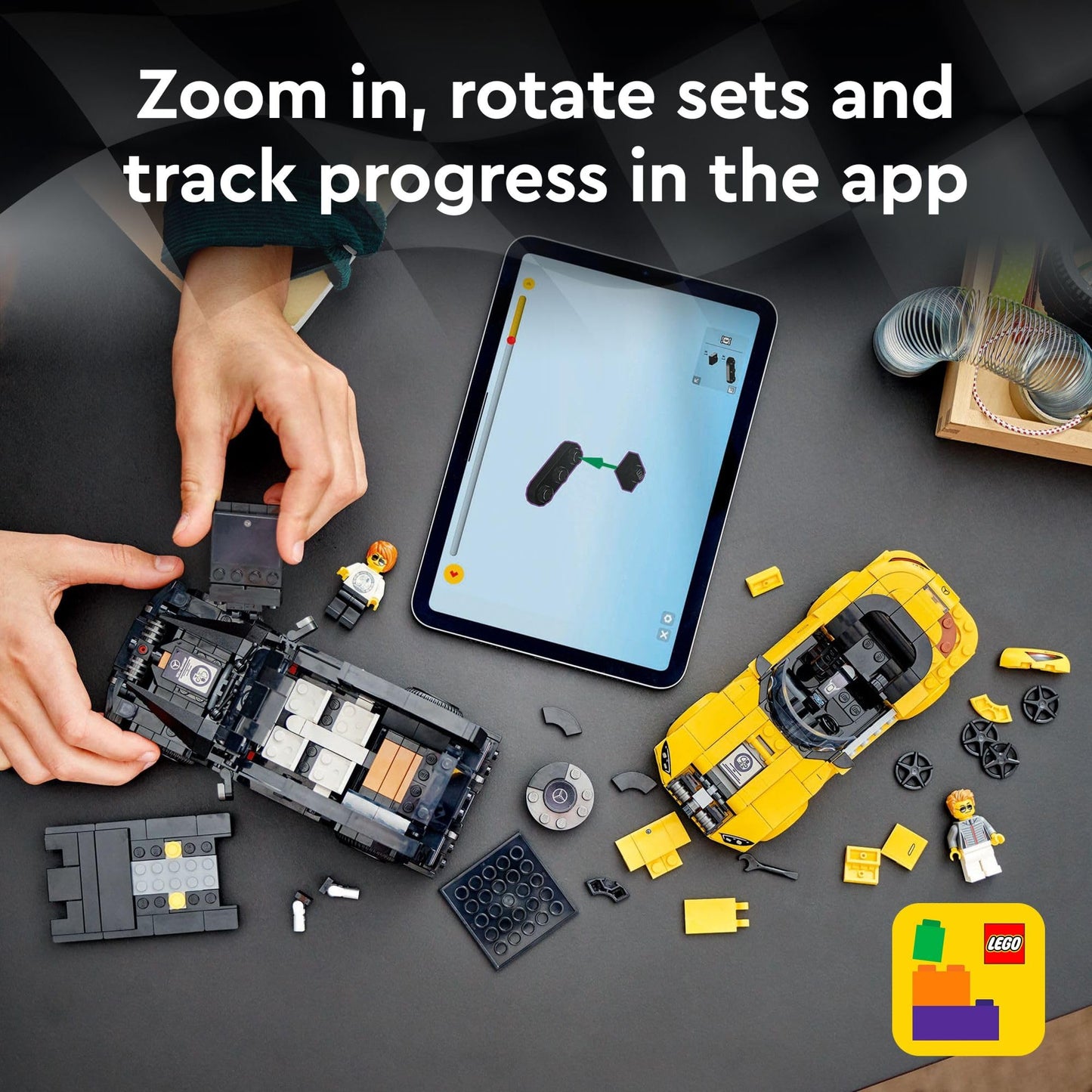 LEGO Speed Champions Mercedes-AMG G 63 & SL 63 F1 Toy Cars, 2 Building Sets with Driver Minifigures, Gift for Kids Ages 9+, 76924